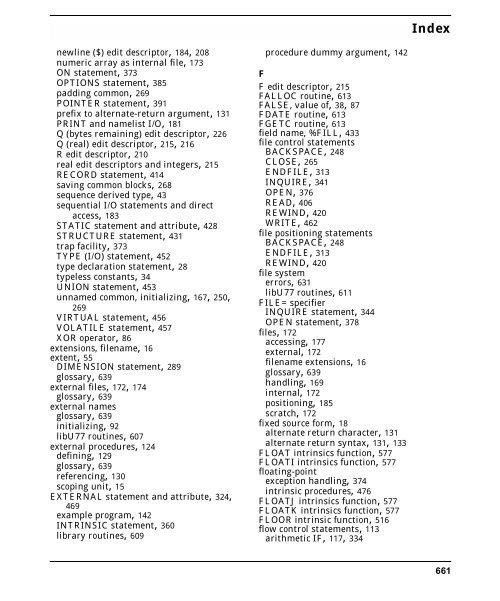 HP Fortran Programmer's Reference