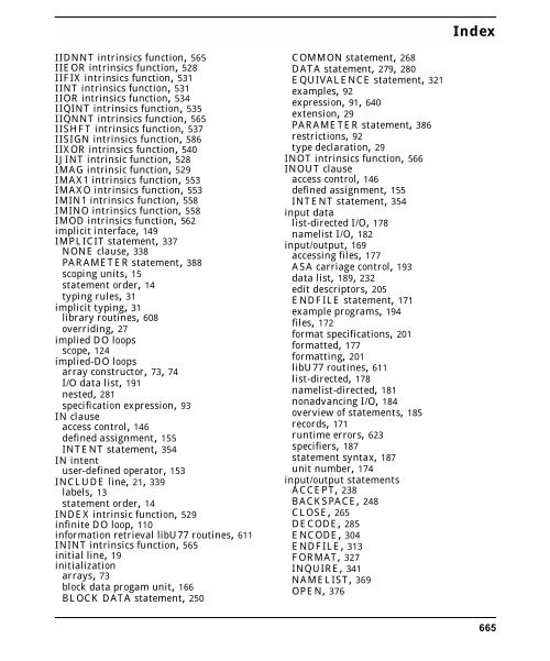 HP Fortran Programmer's Reference