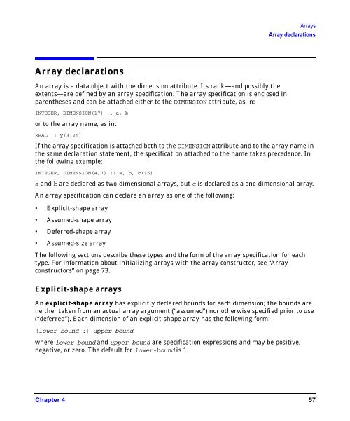 HP Fortran Programmer's Reference