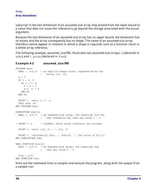 HP Fortran Programmer's Reference