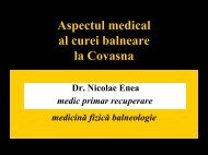 7. Aspectul medical al curei balneare la Covasna /Medical balneary ...