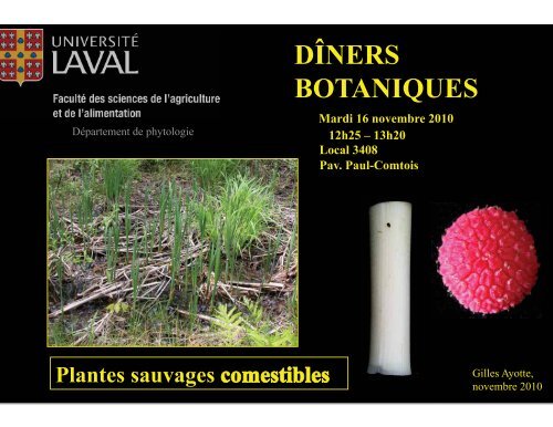 Plantes comestibles - Université Laval