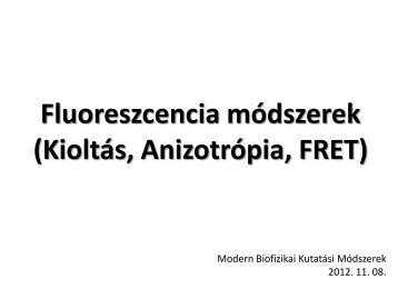 Fluoreszcencia módszerek