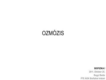 OZMÓZIS - Biofizikai Intézet