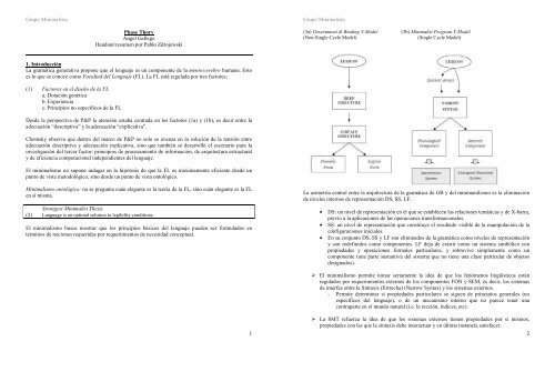 Grupo Minimalista 1 Phase Thory Ángel Gallego Handout/resumen ...