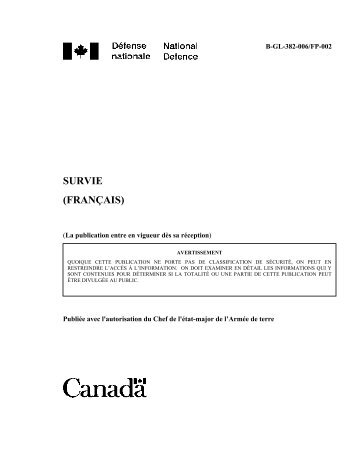 Livre de Survie de l'Arm√©e Canadienne.PDF
