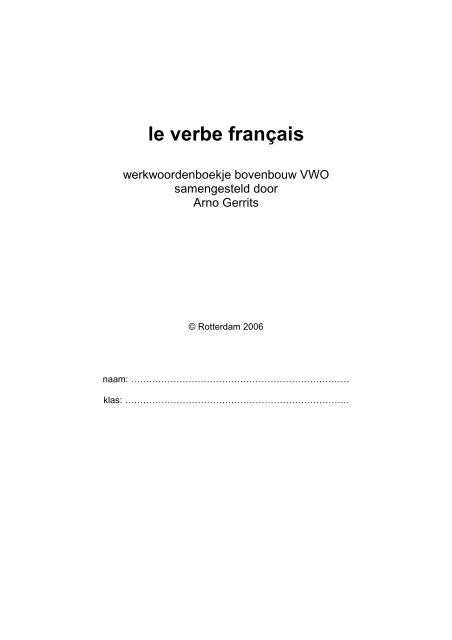 le verbe français