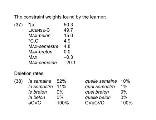 Lexically conditioned variation in Harmonic Grammar