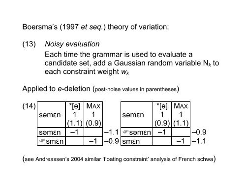 Lexically conditioned variation in Harmonic Grammar