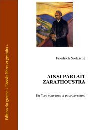 Ainsi parlait Zarathoustra - Documents - Ebooks libres et gratuits