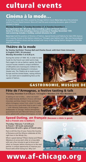download newsletter in pdf - Alliance Française de Chicago