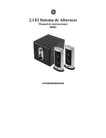 2.1El Sistema de Altavoces - Jasco Products