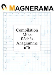 Compilation Mots fléchés Anagramme n°6 - Bienvenue sur le site ...