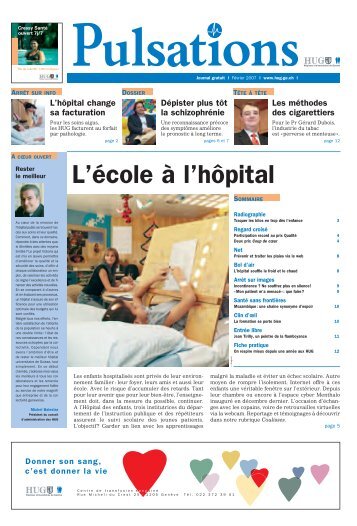 L'école à l'hôpital - HUG