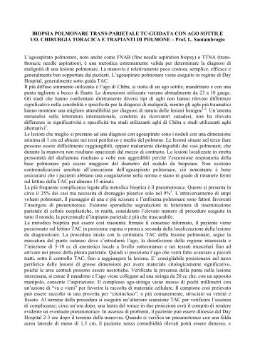 Biopsia polmonare trans-parietale TC-guidata con ago