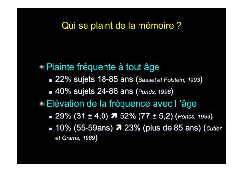 Classification des Démences