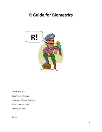 R Guide for Biometrics - Biology - University of Central Oklahoma