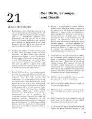 21 Cell Birth, Lineage, and Death - Biology