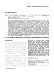 Effects of anthropogenic disturbance on indri (Indri indri) health in ...