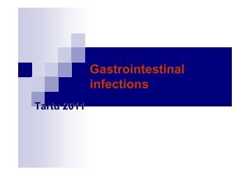 Gastrointestinal infections