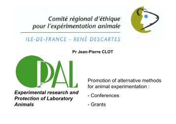 Promotion of alternative methods for animal experimentation ...