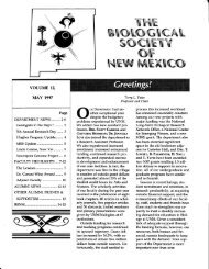 May 1997 - Biology - University of New Mexico