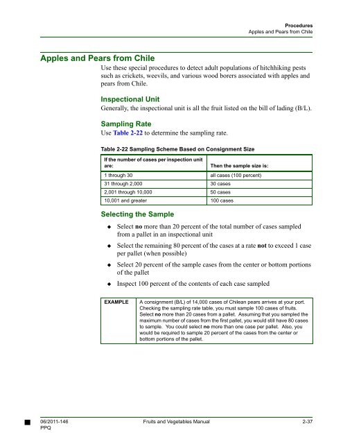 Fresh Fruits and Vegetables Import Manual 1 - Phytosanitary ...