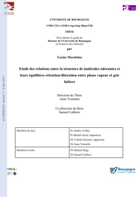 Etude des relations entre la structure des molécules odorantes et ...