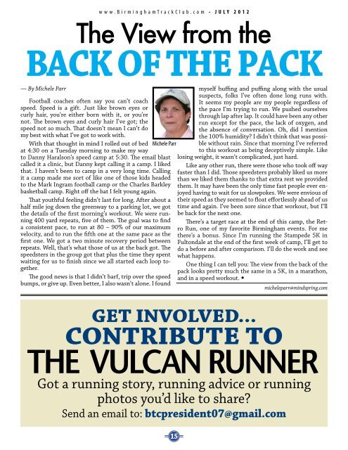 The Vulcan Runner - Birmingham Track Club