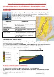 Observations Couleurs Age des sédiments Epaisseur des ...