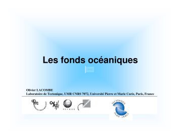 Les fonds océaniques - Olivier Lacombe