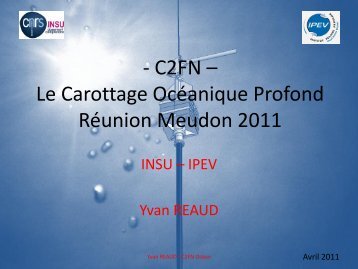 Présentation du carottage océanique - C2FN