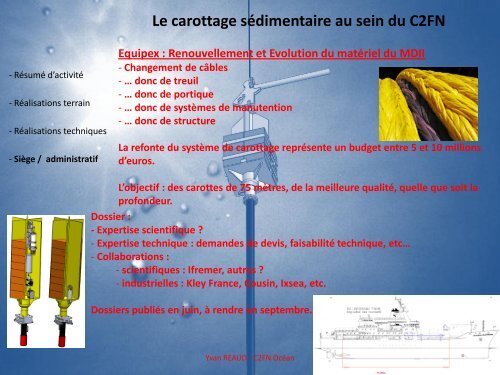 Présentation du carottage océanique - C2FN
