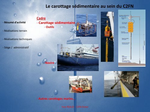 Présentation du carottage océanique - C2FN