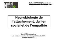 Neurobiologie l'attachement OPTION L3 Ethologie et comportement ...
