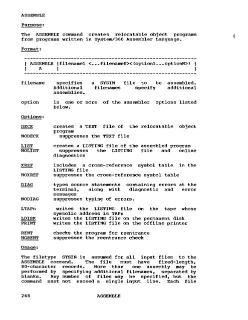 Type III C lass A Program