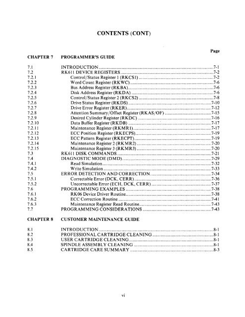 RK06/RK07 Disk Drive User's Manual - Trailing-Edge