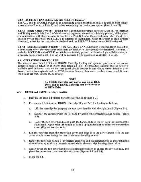 RK06/RK07 Disk Drive User's Manual - Trailing-Edge