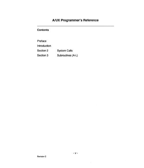 A/UX® Programmer's Reference