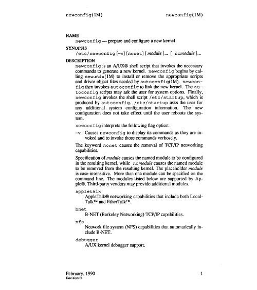 A/UX® System Administrator's Reference Sections 1M, 7, and 8