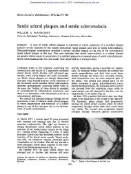 Senile scleral plaques and senile scleromalacia - British Journal of ...