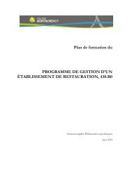 (430.B0)-Gestion d'un établissement de restauration - Collège ...