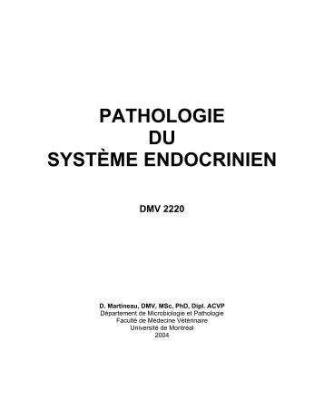 PATHOLOGIE DU SYSTÈME ENDOCRINIEN - Faculté de médecine ...