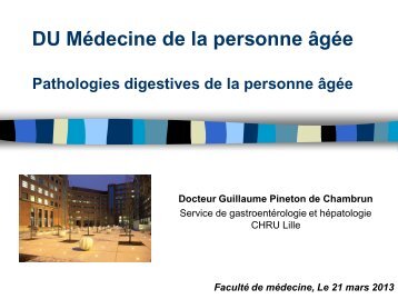 Dr Pineton de Chambrun – Pathologies Digestives du SA - PIRG