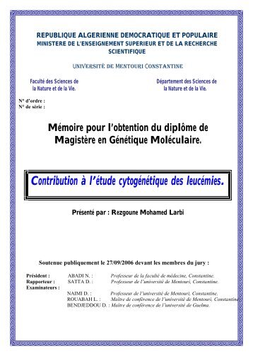 Contribution à l'étude cytogénétique des leucémies.