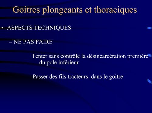 Goitres plongeants et thoraciques - Association Francophone de ...