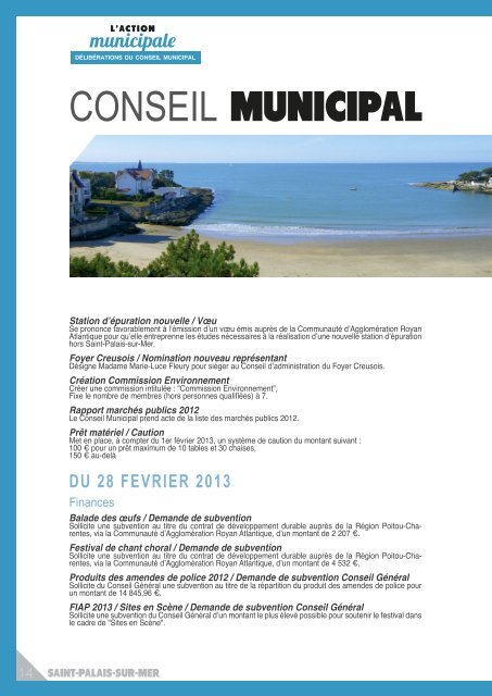 Reflet 106.pdf - Ville Saint Palais sur mer, site de la mairie de St ...