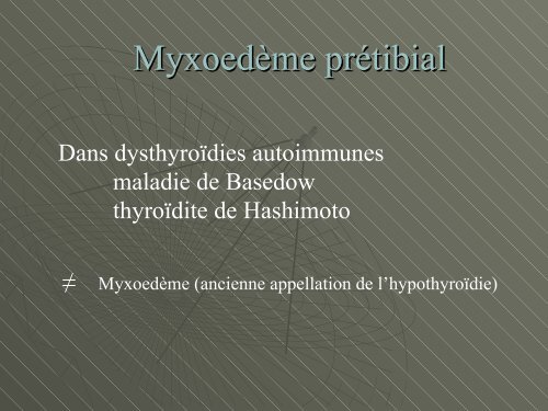 aspect de myxoedème - ammppu