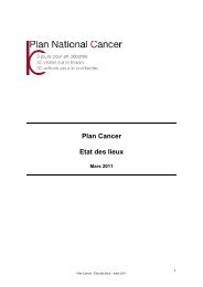 état des lieux du plan cancer au 23 mars 2011 - Laurette Onkelinx