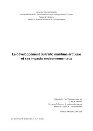 Le développement du trafic maritime arctique et ses impacts ...